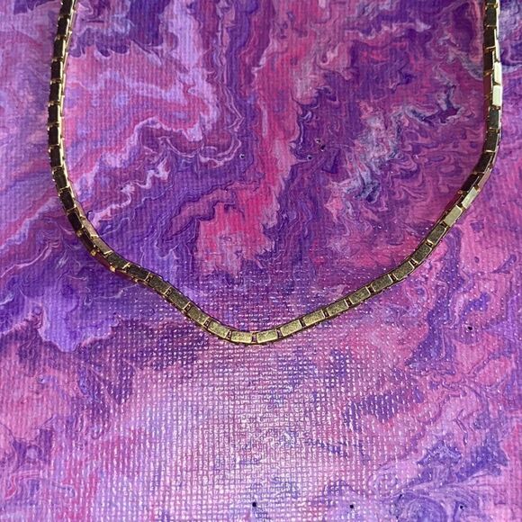 Vintage Monet Square Box Style Chain Necklace - Picture 5 of 6